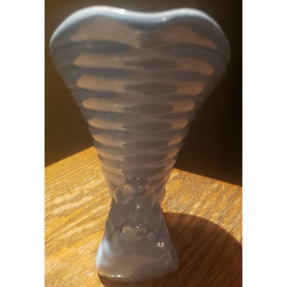 McCoy Blue Plenty of Hope*McCoy Pottery*1940s Vase* Cornucopia Vase - Picture 3 of 7